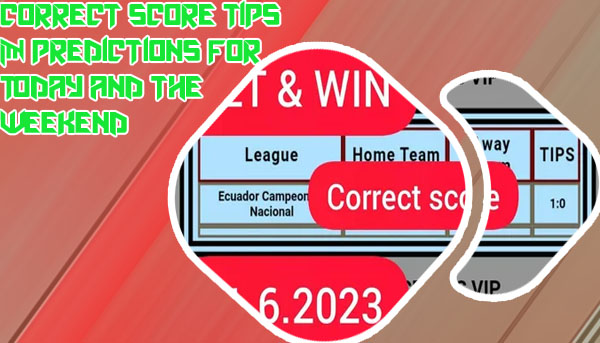 Correct score today games