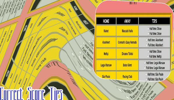 Free correct score tips daily