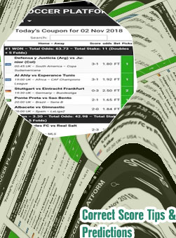 Soccertips predictions correct score